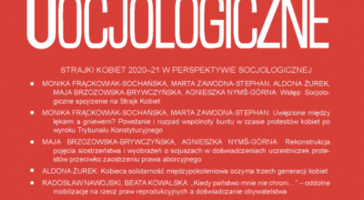 Strajki kobiet 2020–21 w perspektywie socjologicznej